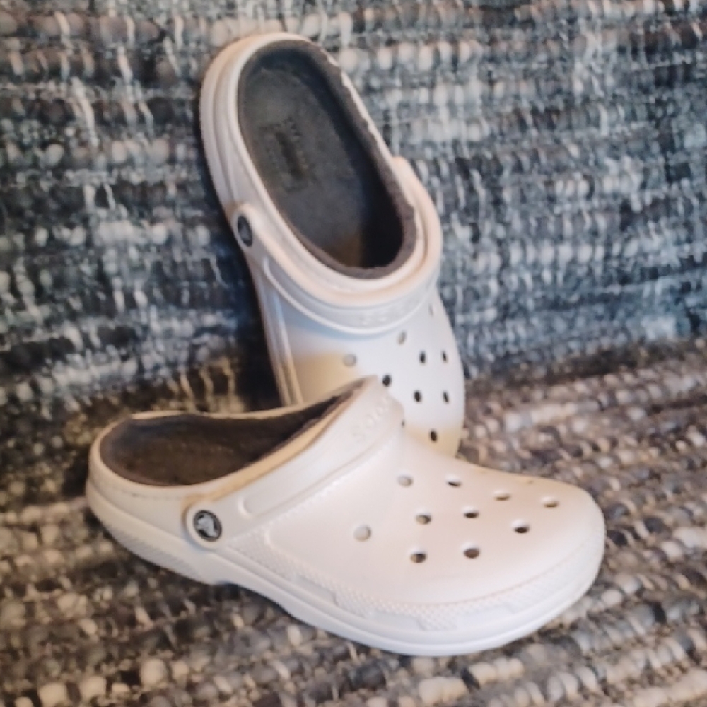 CROCS White Women's Lined Crocs Women's Size 8